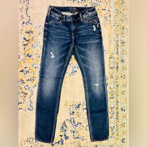 Silver Suki Skinny Jeans—28x31